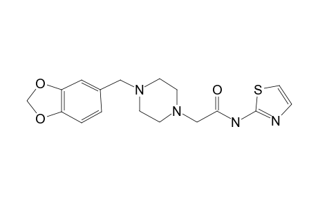 2-(4-Benzo[1,3]dioxol-5-ylmethylpiperazin-1-yl)-N-thiazol-2-yl-acetamide