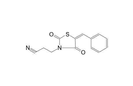 3-[(5E)-5-benzylidene-2,4-dioxo-1,3-thiazolidin-3-yl]propanenitrile