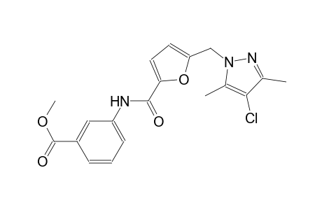 methyl 3-({5-[(4-chloro-3,5-dimethyl-1H-pyrazol-1-yl)methyl]-2-furoyl}amino)benzoate