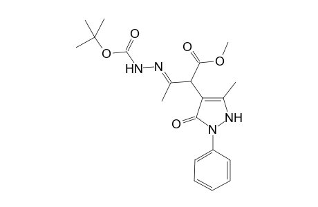 5-Methyl-2-phenyl-4-[2-(t-butoxycarbonylazido)-1-(methoxycarbonyl)propyl]-2,3-dihydropyrazole-3-one