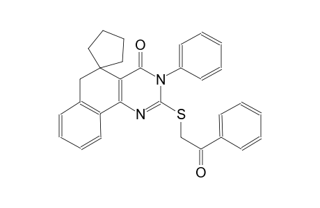 2-((2-oxo-2-phenylethyl)thio)-3-phenyl-3H-spiro[benzo[h]quinazoline-5,1'-cyclopentan]-4(6H)-one