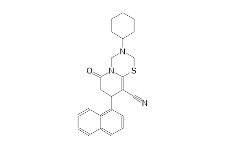 2H,6H-pyrido[2,1-b][1,3,5]thiadiazine-9-carbonitrile, 3-cyclohexyl-3,4,7,8-tetrahydro-8-(1-naphthalenyl)-6-oxo-