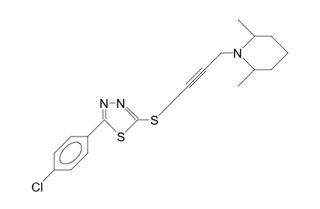2-(4-Chloro-phenyl)-5-(4-[2',6'-dimethyl-1'-piperidinyl]-2-butynylthio)-1,3,4-thiadiazole