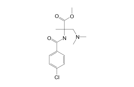 N-(p-chlorobenzoyl)-2-[(dimethylamino)methyl]alanine, methyl ester