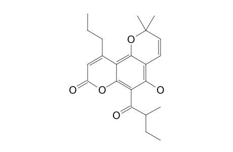 7-HYDROXY-8-(2-METHYL-1-OXOBUTYL)-4-N-BUTYL-6',6'-DIMETHYL-PYRANO-(2',3':5,6)-COUMARIN