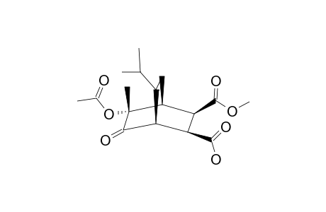 (1RS,2RS,3SR,4RS,5SR)-5-ACETOXY-7-ISOPROPYL-3-METHOXYCARBONYL-5-METHYL-6-OXO-BICYCLO-[2.2.2]-OCT-7-ENE-2-CARBOXYLIC-ACID