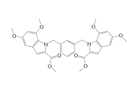 Dimethyl 1,3-phenylenebis(5,7-dimethoxyindol-1-ylmethyl-2-carboxylate)