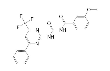 Urea, N-(3-methoxybenzoyl)-N'-[4-phenyl-6-(trifluoromethyl)-2-pyrimidinyl]-