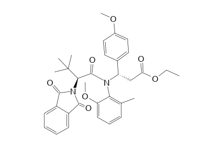 Ethyl (S)-3-(4'-methoxyphenyl)-3-[N-(2'-methoxy-6'-methylphenyl)-N-((S)-N',N'-phthaloyl-tert-leucyl)]amino-propionate