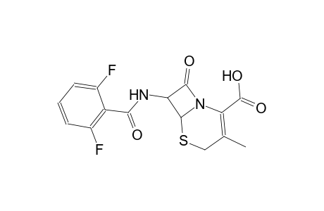 7-[(2,6-difluorobenzoyl)amino]-3-methyl-8-oxo-5-thia-1-azabicyclo[4.2.0]oct-2-ene-2-carboxylic acid