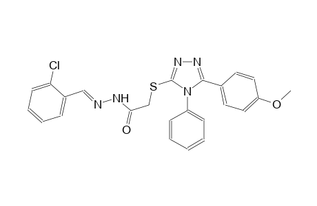 acetic acid, [[5-(4-methoxyphenyl)-4-phenyl-4H-1,2,4-triazol-3-yl]thio]-, 2-[(E)-(2-chlorophenyl)methylidene]hydrazide
