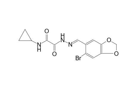 acetic acid, (cyclopropylamino)oxo-, 2-[(E)-(6-bromo-1,3-benzodioxol-5-yl)methylidene]hydrazide