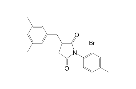 1-(2-bromanyl-4-methyl-phenyl)-3-[(3,5-dimethylphenyl)methyl]pyrrolidine-2,5-dione