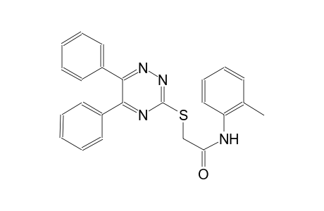 2-[(5,6-diphenyl-1,2,4-triazin-3-yl)sulfanyl]-N-(2-methylphenyl)acetamide