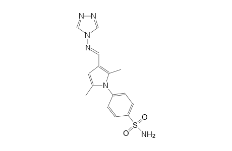 4-{2,5-dimethyl-3-[(E)-(4H-1,2,4-triazol-4-ylimino)methyl]-1H-pyrrol-1-yl}benzenesulfonamide