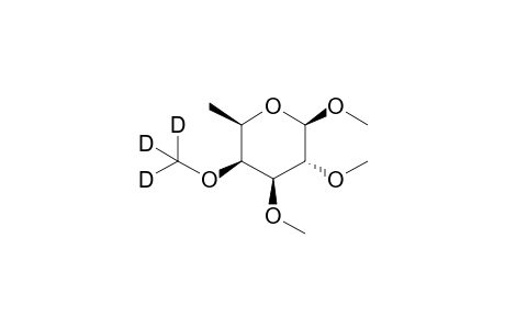 Methyl 4-trideuteriomethyl-2,3-di-O-methyl .beta.,d-fucoside