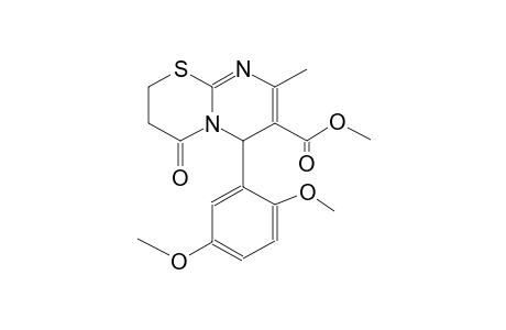 methyl 6-(2,5-dimethoxyphenyl)-8-methyl-4-oxo-3,4-dihydro-2H,6H-pyrimido[2,1-b][1,3]thiazine-7-carboxylate