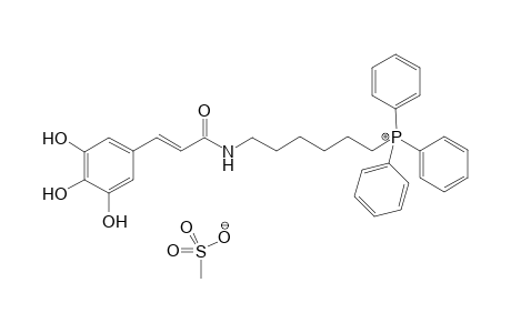(E)-(6-(3-(3,4,5-trihydroxyphenyl)prop-2-enamido)hexyl)triphenylphosphonium methanesulfonate