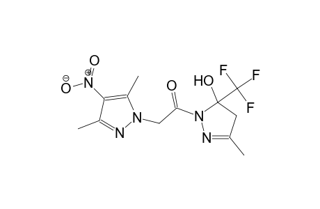 1-[(3,5-dimethyl-4-nitro-1H-pyrazol-1-yl)acetyl]-3-methyl-5-(trifluoromethyl)-4,5-dihydro-1H-pyrazol-5-ol