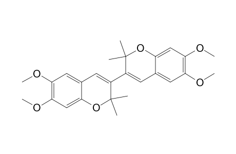 3-(6,7-dimethoxy-2,2-dimethyl-1-benzopyran-3-yl)-6,7-dimethoxy-2,2-dimethyl-1-benzopyran