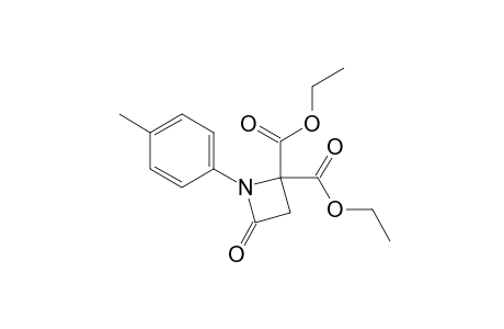 4-oxo-1-(p-tolyl)-2,2-azetidinedicarboxylic acid, diethyl ester