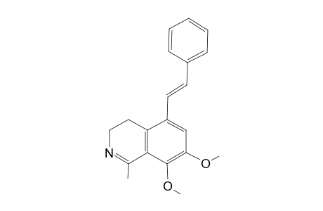 7,8-Dimethoxy-1-methyl-5-[(E)-2-phenyl-1-ethenyl]-3,4-dihydroisoquinoline