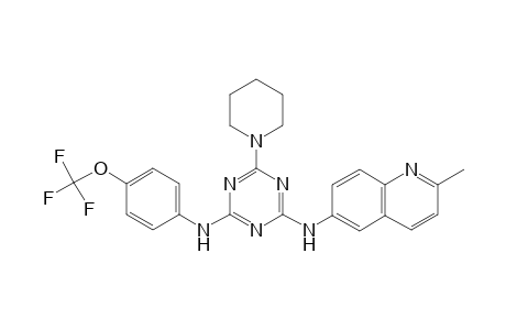 (2-methyl-6-quinolyl)-[4-piperidino-6-[4-(trifluoromethoxy)anilino]-s-triazin-2-yl]amine
