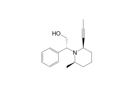 (2R)-2-[(2R,6R)-2-methyl-6-prop-1-ynyl-1-piperidinyl]-2-phenylethanol