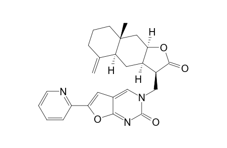 3-{[(3R,3aR,4aS,8aR,9aR)-8a-methyl-5-methylidene-2-oxododecahydronaphtho[2,3-b]furan-3-yl]methyl}-6-(pyridin-2-yl)furo[2,3-d]-pyrimidin-2(3H)-one