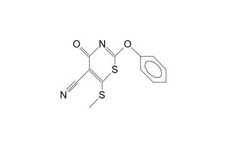 2-Phenoxy-5-cyano-6-methylthio-4H-1,3-thiazin-4-one
