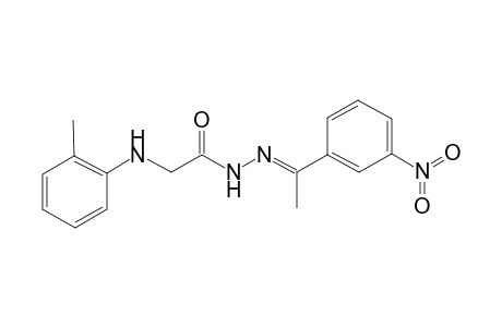 2-(2-Methylanilino)-N-[(E)-1-(3-nitrophenyl)ethylideneamino]acetamide