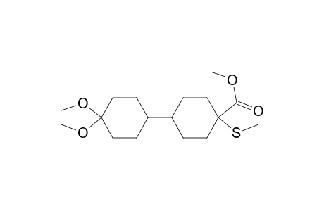 [1,1'-Bicyclohexyl]-4-carboxylic acid, 4',4'-dimethoxy-4-(methylthio)-, methyl ester