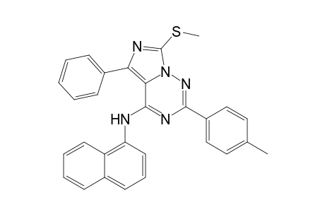 2-(4-Methylphenyl)-4-(1-naphthyl)amino-5-phenyl-7-methylthioimidazo[5.1-f][1,2,4]triazine