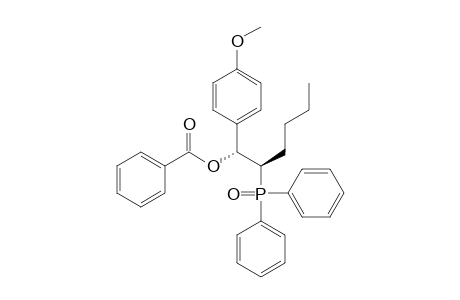 (1R*,2R*)-2-Diphenylphosphinoyl-1-(4-methoxyphenyl)hexyl benzoate