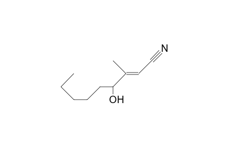 3-Hydroxy-2-methyl-trans-1-octenenitrile
