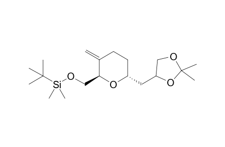 tert-Butyl-[(2R,6R)-6-((4RS)-2,2-dimethyl[1,3]dioxolan-4-ylmethyl)-3-methylenetetrahydropyran-2-ylmethoxy]dimethylsilane