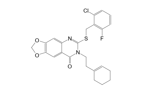 [1,3]dioxolo[4,5-g]quinazolin-8(7H)-one, 6-[[(2-chloro-6-fluorophenyl)methyl]thio]-7-[2-(1-cyclohexen-1-yl)ethyl]-