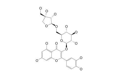 QUERCETIN-3-O-BETA-D-APIOFURANOSYL-(1->6)-BETA-D-GLUCOPYRANOSIDE