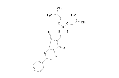 5,6-dihydro-N-(mercaptomethyl)-5-phenyl-p-dithiin-2,3-dicarboximide, S-ester with O,O-diisobutyl phosphorothioate