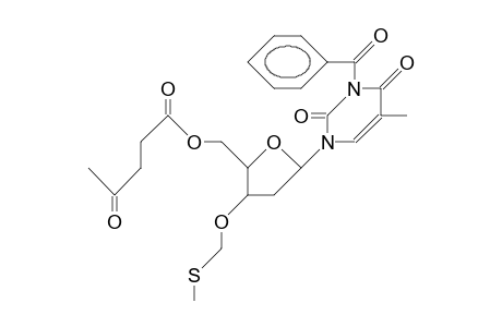 5'-O-Levulinoyl-3'-O-methylthiomethyl-N3-benzoyl-thymidine