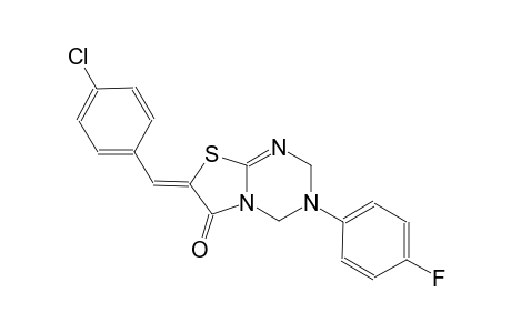 (7Z)-7-(4-chlorobenzylidene)-3-(4-fluorophenyl)-3,4-dihydro-2H-[1,3]thiazolo[3,2-a][1,3,5]triazin-6(7H)-one