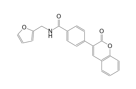 N-(2-furylmethyl)-4-(2-oxo-2H-chromen-3-yl)benzamide