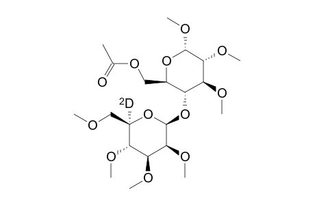 Methyl 2,3,4,6-tetra-O-methyl-.beta.,L-(5'-D)-glucopyranosyl(1-4)-6-O-acetyl-2,3-di-O-methyl-.alpha.,D-glucopyranoside