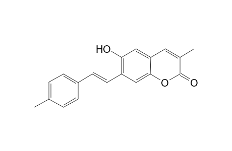3-Methyl-7-[(E)-2-(4-methylphenyl)ethenyl]-6-oxidanyl-chromen-2-one