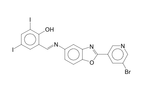 2-(5-Bromo-3-pyridyl)-[(3,5-diiodosalicylidene)amino]benzoxazole
