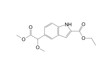 5-(1,2-dimethoxy-2-oxoethyl)-1H-indole-2-carboxylic acid ethyl ester