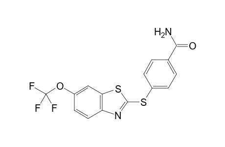 4-((6-(trifluoromethoxy)benzo[d]thiazol-2-yl)thio)benzamide