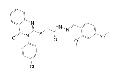 2-{[3-(4-chlorophenyl)-4-oxo-3,4-dihydro-2-quinazolinyl]sulfanyl}-N'-[(E)-(2,4-dimethoxyphenyl)methylidene]acetohydrazide