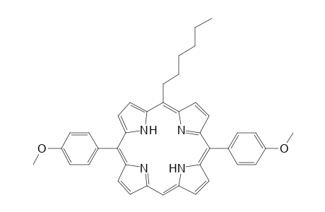 5-Hexyl-10,20-bis(4-methoxyphenyl)porphyrin