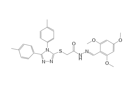 2-{[4,5-bis(4-methylphenyl)-4H-1,2,4-triazol-3-yl]sulfanyl}-N'-[(E)-(2,4,6-trimethoxyphenyl)methylidene]acetohydrazide